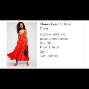 flower cascade maxi dress • free people